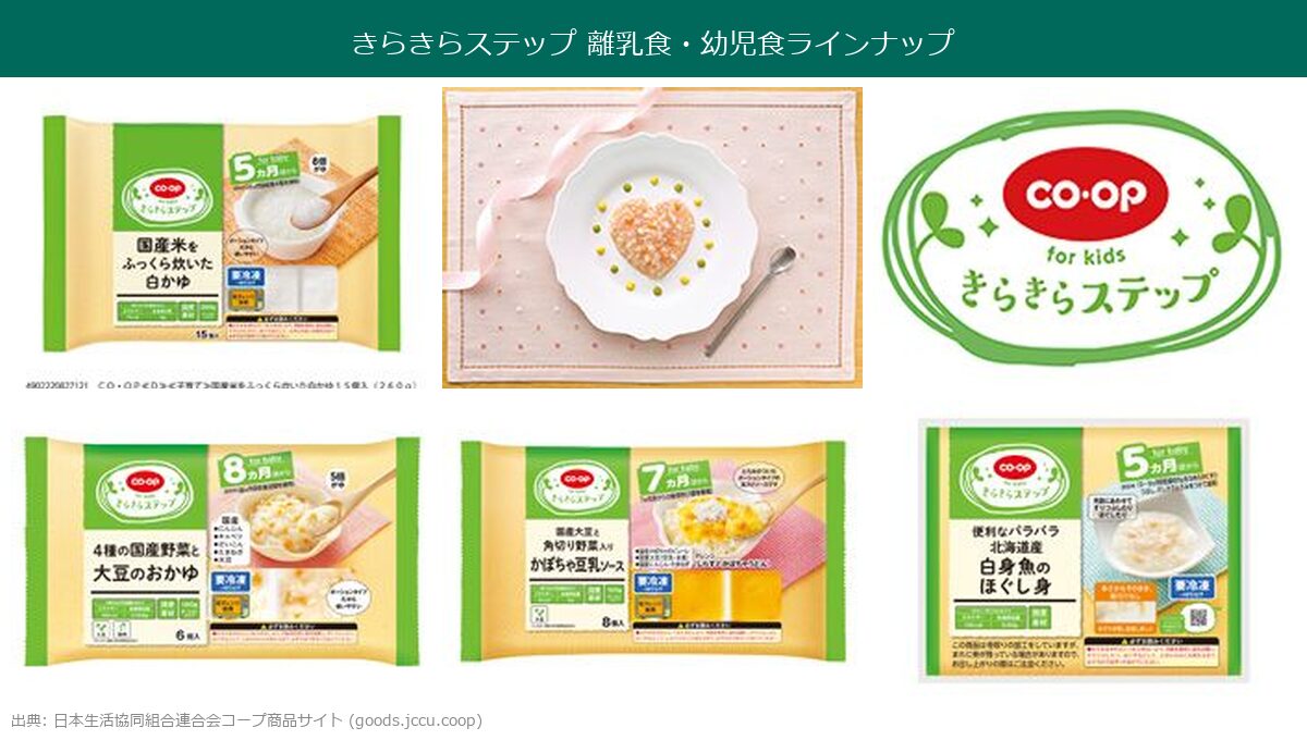 きらきらステップ 離乳食・幼児食ラインナップ一覧