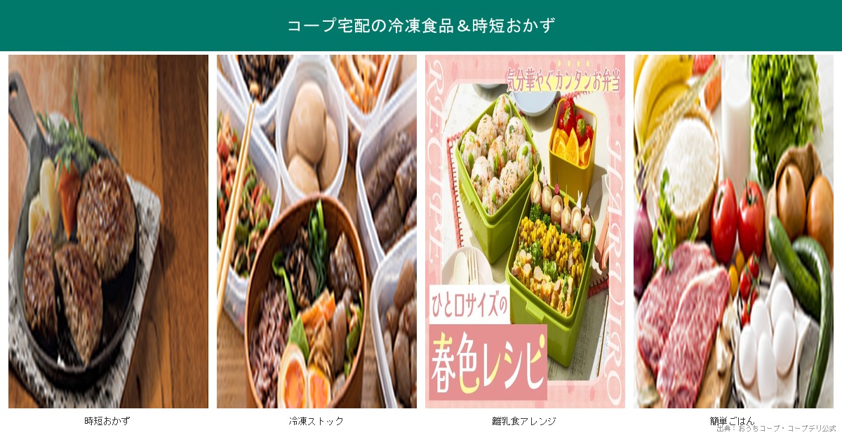 コープ宅配の冷凍食品と時短料理
