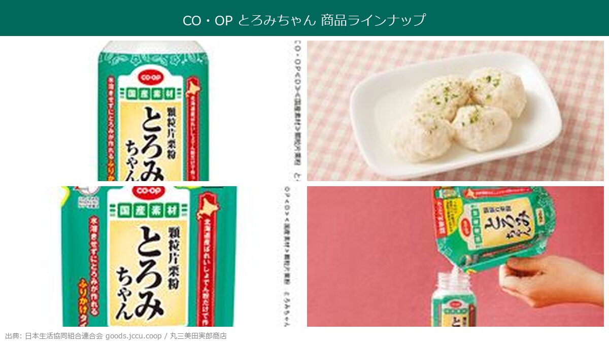 CO・OP とろみちゃん ボトル・詰替パック商品ラインナップ